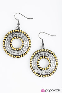 Paparazzi "She Is A-MAZE-ing!" Yellow Earrings Paparazzi Jewelry