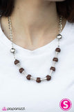Paparazzi "Spring To Mind" Brown Necklace & Earring Set Paparazzi Jewelry