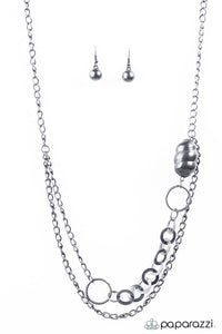 Paparazzi "The Industrial Revolution" Silver Necklace & Earring Set Paparazzi Jewelry