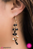 Paparazzi "Block And Roll" FASHION FIX Black Earrings Paparazzi Jewelry