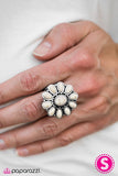 Paparazzi "Desert Daisy" White Ring Paparazzi Jewelry