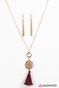 Paparazzi "Lotus Lounge" Gold Necklace & Earring Set Paparazzi Jewelry