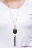 Paparazzi "Wayward Wanderer" Green Necklace & Earring Set Paparazzi Jewelry