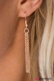Paparazzi "Long Way Down" Gold Necklace & Earring Set Paparazzi Jewelry