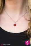 Paparazzi "Final Masterpiece" Red Necklace & Earring Set Paparazzi Jewelry