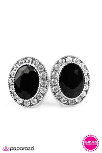 Paparazzi "I Cant BELIZE My Eyes!" Black Clip On Earrings Paparazzi Jewelry