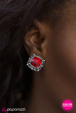Paparazzi "Dream Big" Red Clip On Earrings Paparazzi Jewelry