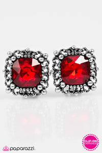 Paparazzi "Dream Big" Red Clip On Earrings Paparazzi Jewelry