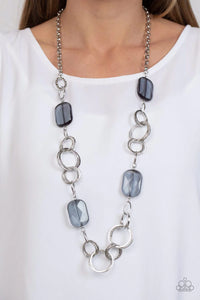 Paparazzi "Stained Glass Glamour" Silver Necklace & Earring Set Paparazzi Jewelry