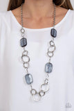 Paparazzi "Stained Glass Glamour" Silver Necklace & Earring Set Paparazzi Jewelry