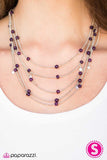 Paparazzi "Take Five!" Purple Necklace & Earring Set Paparazzi Jewelry