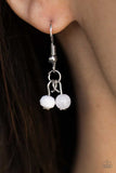 Paparazzi "Take Five!" White Necklace & Earring Set Paparazzi Jewelry