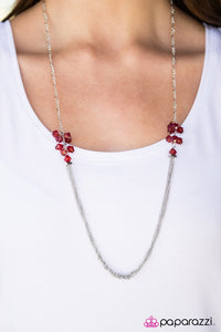Paparazzi "Movin and Groovin" Red Necklace & Earring Set Paparazzi Jewelry