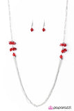 Paparazzi "Movin and Groovin" Red Necklace & Earring Set Paparazzi Jewelry