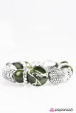 Paparazzi "Divinely Deco" Green Bracelet Paparazzi Jewelry