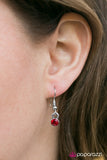 Paparazzi "Key Signature" Red Necklace & Earring Set Paparazzi Jewelry