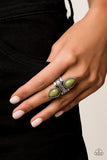 Paparazzi VINTAGE VAULT "New Age Leader" Green Ring Paparazzi Jewelry