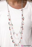 Paparazzi "Keep It Sassy" Orange Necklace & Earring Set Paparazzi Jewelry