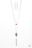 Paparazzi "Hightail It" Red Necklace & Earring Set Paparazzi Jewelry