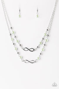 Paparazzi "Chance of a Lifetime" Green Necklace & Earring Set Paparazzi Jewelry