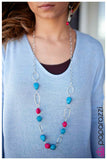 Paparazzi "Element of Surprise" Blue Necklace & Earring Set Paparazzi Jewelry