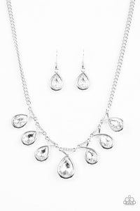 Paparazzi "Love At FIERCE Sight" White Necklace & Earring Set Paparazzi Jewelry