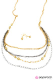 Paparazzi "Ball and Chain" Gold Necklace & Earring Set Paparazzi Jewelry