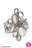 Paparazzi "A Bit of Bubbly" White/Silver Ring Paparazzi Jewelry