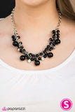 Paparazzi "She Said Yes" Black Necklace & Earring Set Paparazzi Jewelry