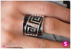 Paparazzi "A-Mazed" Black Ring Paparazzi Jewelry