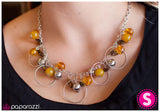 Paparazzi "Topaz Elegance" Yellow Necklace & Earring Set Paparazzi Jewelry