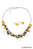 Paparazzi "Topaz Elegance" Yellow Necklace & Earring Set Paparazzi Jewelry