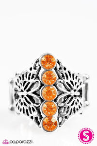 Paparazzi "Butterfly Garden" Orange Ring Paparazzi Jewelry
