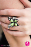 Paparazzi "Fly As A Butterfly" Green Ring Paparazzi Jewelry