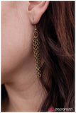 Paparazzi "Center Stage" Brass Necklace & Earring Set Paparazzi Jewelry