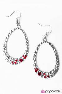 Paparazzi "Party Over Here" Red Earrings Paparazzi Jewelry