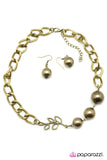 Paparazzi "Botanical Elegance" Brass Necklace & Earring Set Paparazzi Jewelry