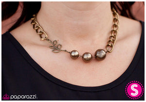Paparazzi "Botanical Elegance" Brass Necklace & Earring Set Paparazzi Jewelry