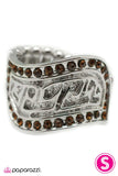 Paparazzi "Writing on the Wall - Brown" ring Paparazzi Jewelry