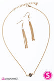 Paparazzi "Stay GLASSY" Gold Necklace & Earring Set Paparazzi Jewelry