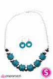 Paparazzi "Organically Ocean" Blue Necklace & Earring Set Paparazzi Jewelry