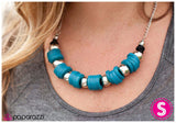 Paparazzi "Organically Ocean" Blue Necklace & Earring Set Paparazzi Jewelry