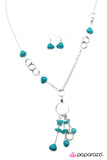 Paparazzi "Piece of Mind" Blue Necklace & Earring Set Paparazzi Jewelry