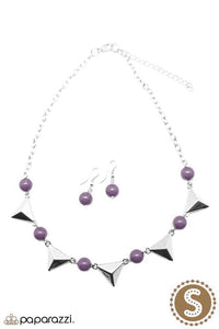 Paparazzi "Hitting A High Point" Purple Necklace & Earring Set Paparazzi Jewelry