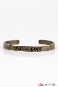 Paparazzi "Boss Behavior" Brass Bracelet Paparazzi Jewelry