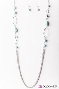 Paparazzi "Dreamy Daydreams" Blue Necklace & Earring Set Paparazzi Jewelry