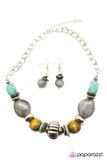 Paparazzi "Just Around the River Bend" Blue Necklace & Earring Set Paparazzi Jewelry