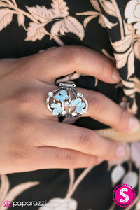 Paparazzi "Butterfly Botanical" Blue Ring Paparazzi Jewelry