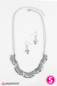 Paparazzi "Im HAVANA Good Time" Silver Necklace & Earring Set Paparazzi Jewelry