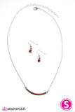 Paparazzi "Glitter Goddess" Red Necklace & Earring Set Paparazzi Jewelry